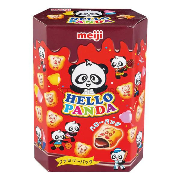 【Meiji明治】貓熊巧克力夾心餅家庭號175g