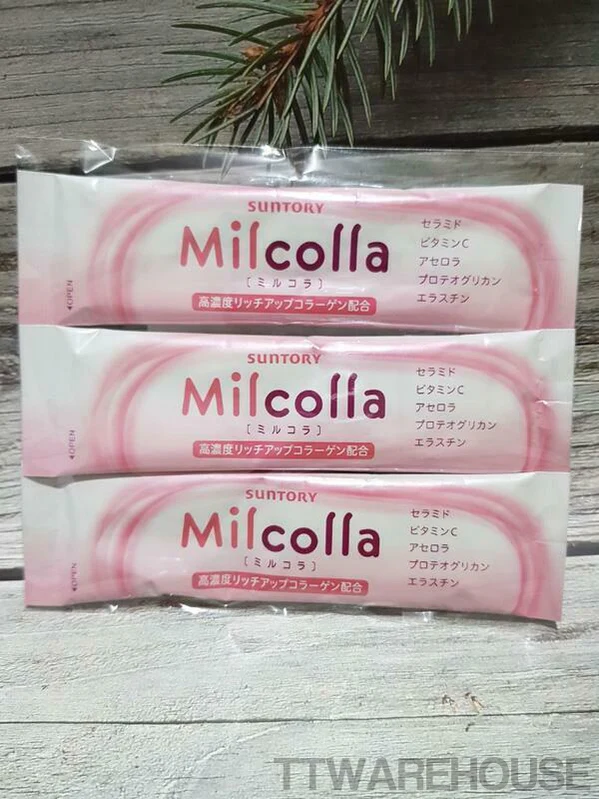 (4 BOXES)  SUNTORY Milcolla Collagen Powder 6.5g x 30 Sticks - Image 3