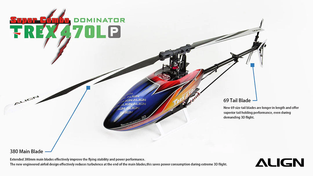 ALIGN RH47E02XW T-REX 470LP Super Combo Electric Helicopter - Image 2