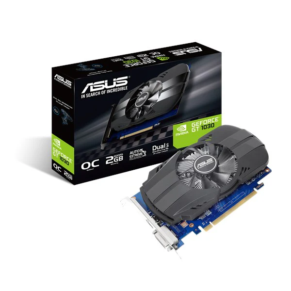 ASUS PH-GT1030-O2GD4 Phoenix GeForce GT 1030 OC Edition 2GB DDR4 Graphics Card