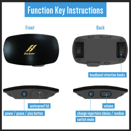 Beker 8G MP3 Player Waterproof IPX8 Sport Swimming Headphone (Black) - Image 3