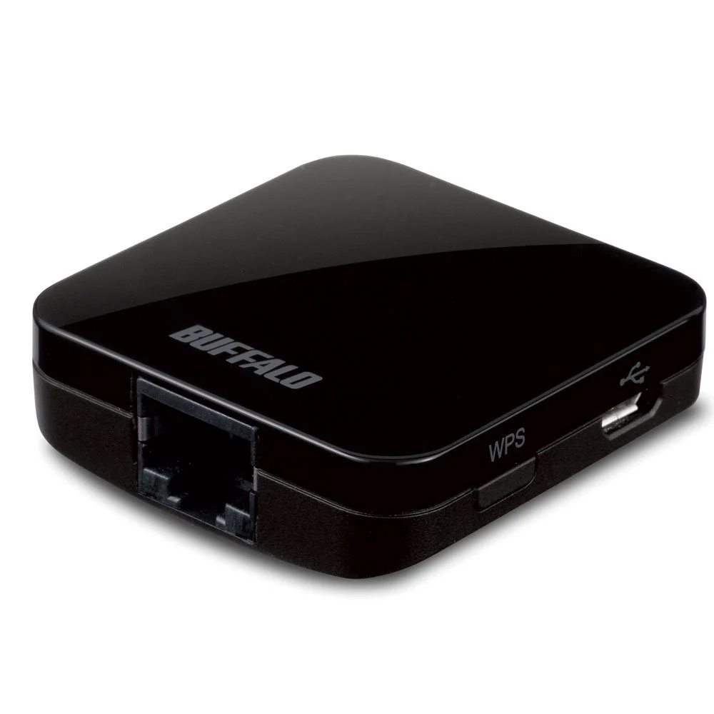 BUFFALO AirStation AC433 Dual Band Wireless Travel Router (WMR-433-BK)