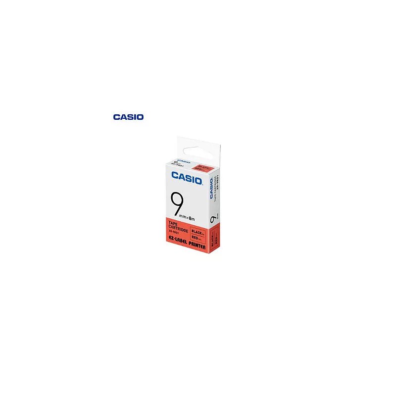 CASIO標籤機色帶9mm紅底黑字