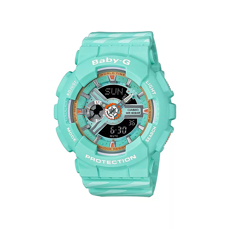 CASIO Baby-G 耀眼亮彩甜心運動休閒腕錶- 湖水綠