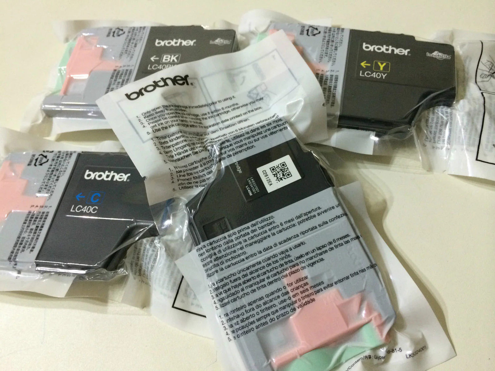 BROTHER LC40 Ink Cartridges set LC40 BK/C/Y/M J430W J432W J625DW J825DW - Image 3