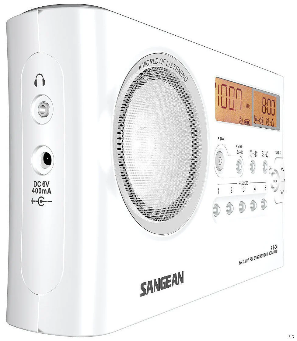 SANGEAN PR-D4P Digital AM/FM Portable Radio Receiver 110V AC - Image 3