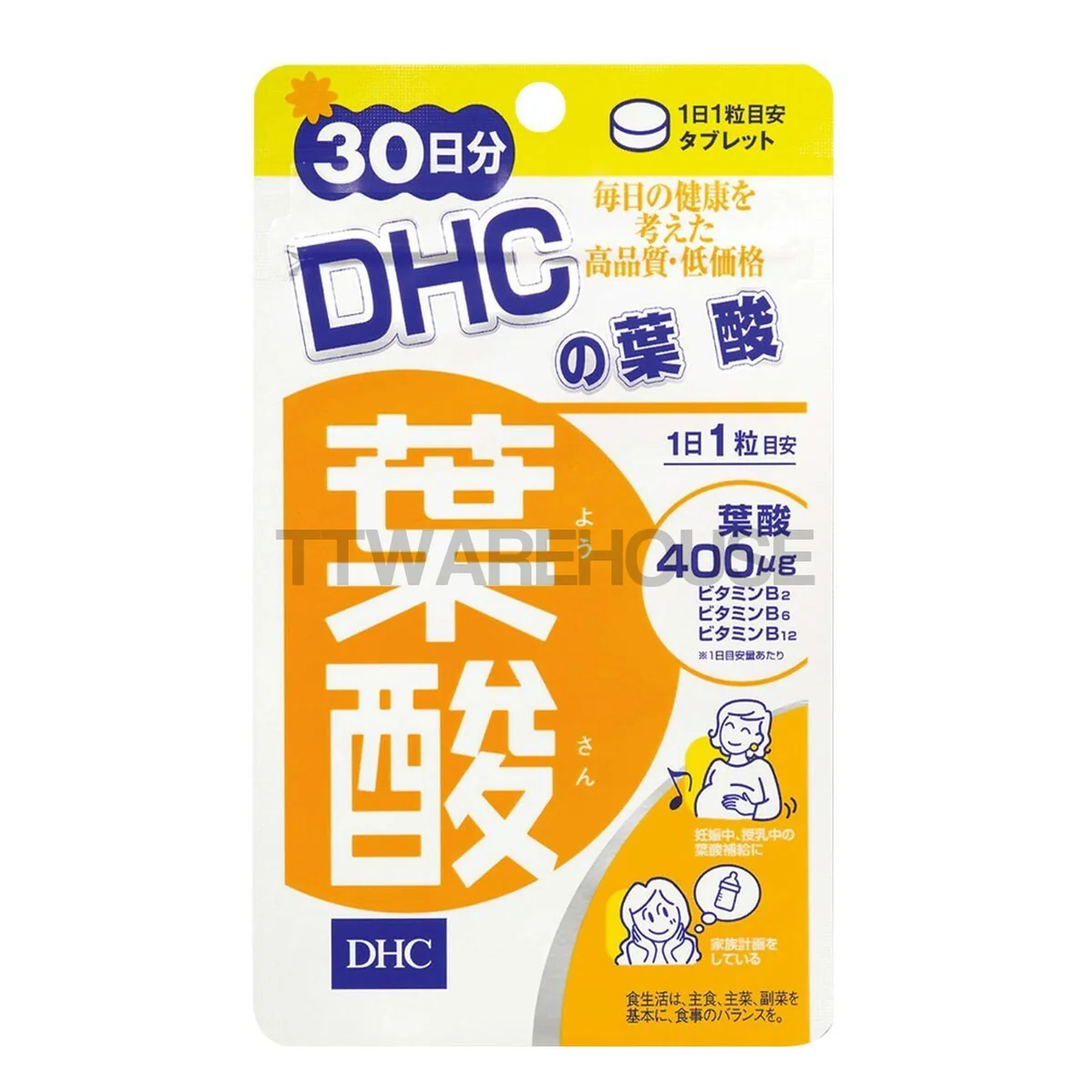 DHC Folic Acid 180 Tablets (30 Tablets X 6 Packs) - Image 2