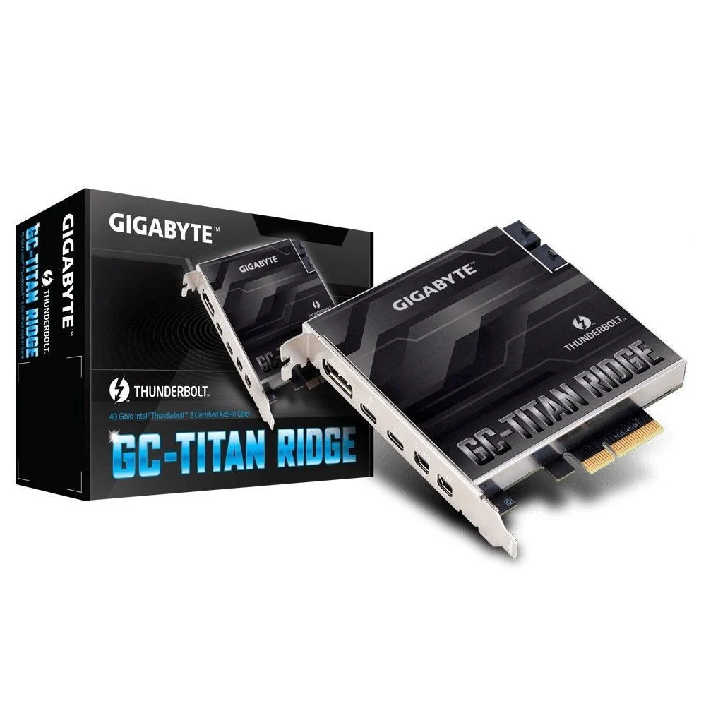 GIGABYTE GC-TITAN RIDGE Rev 1.0 Thunderbolt 3 Certified PCI-E Expansion Card