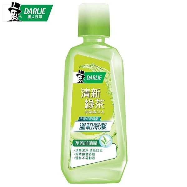Darlie 黑人 清新綠茶漱口水（無酒精配方） 500ml