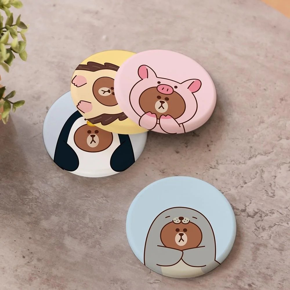 (LINE FRIENDS) 叢林 熊大＆莎莉 珪藻土杯墊（10款／同款2入1組）