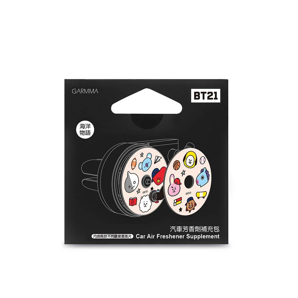 (LINE FRIENDS) BT21 汽車芳香劑 補充包（2入）