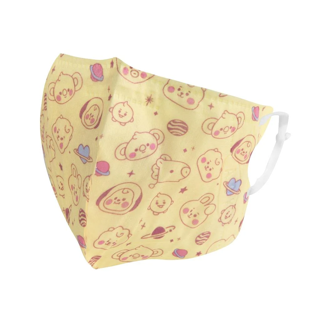 (LINE FRIENDS) BT21 3D立體口罩-黃M（盒裝25入／BABY系列）