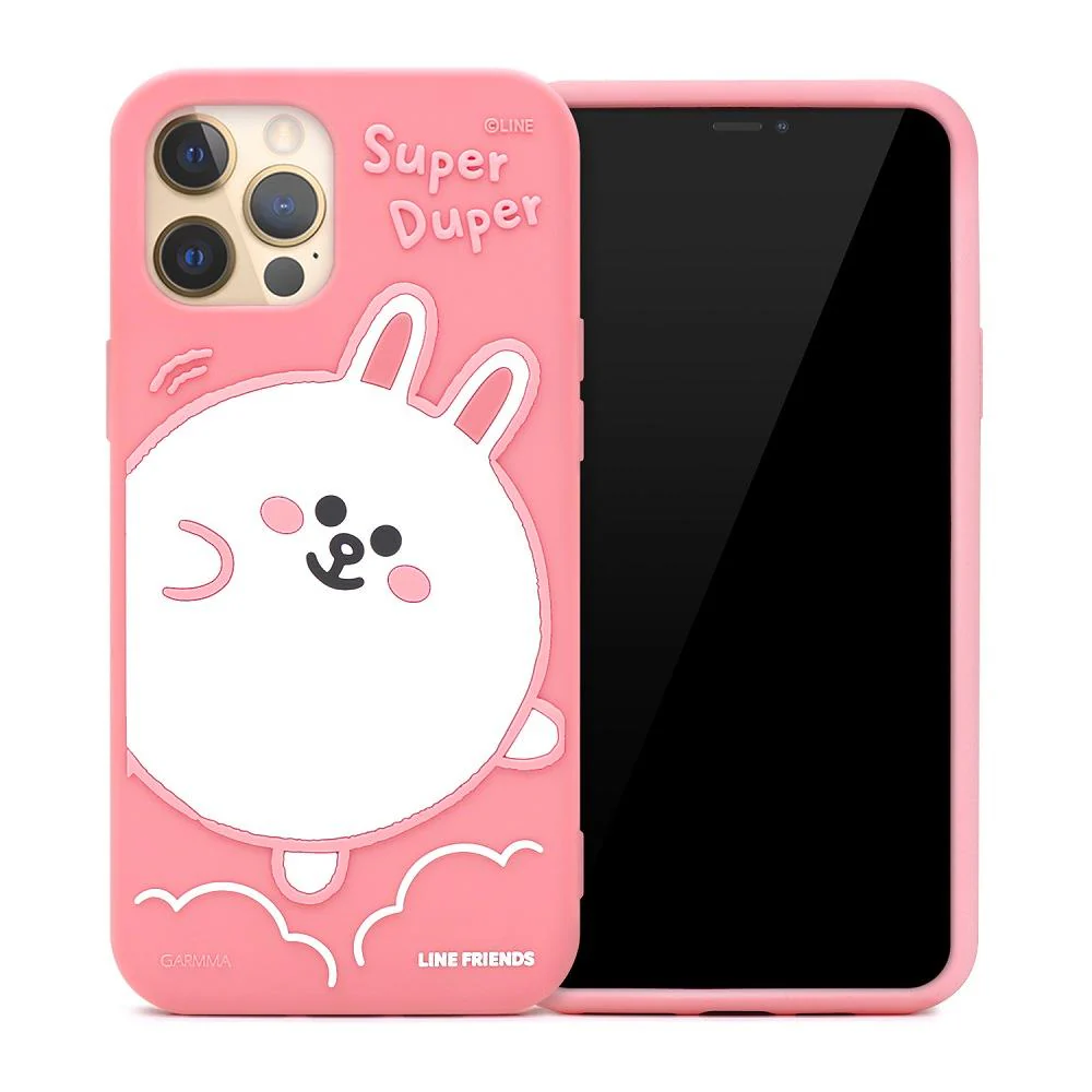 (LINE FRIENDS) 兔兔 iPhone12系列 PONG PONG果凍套