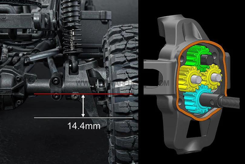 MST 531552GR CFX-W 313mm (2.4G) J45C (Gray) RTR Crawler - Image 5