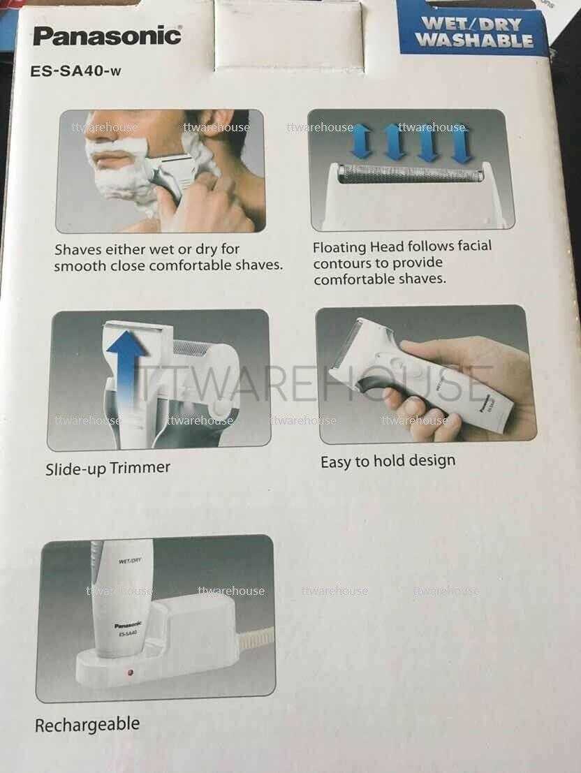 PANASONIC ES-SA40-W Wet Dry Shaver Razor Washable ES-SA40 110V - Image 3