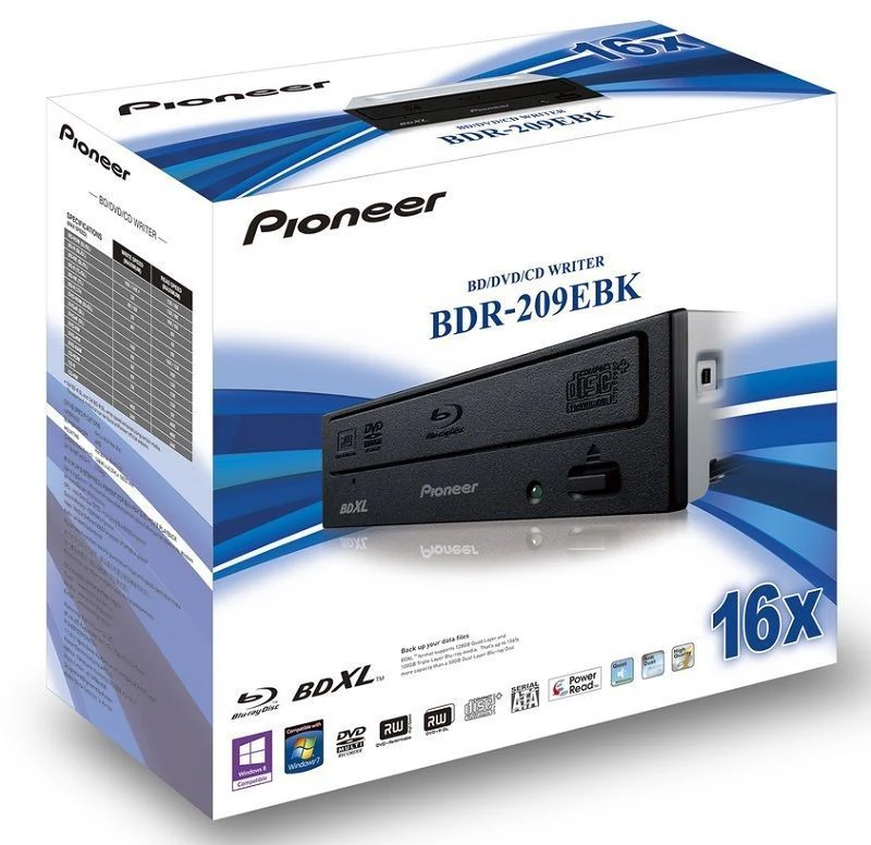 Pioneer BDR-209EBK Blu-Ray 16X BD/DVD/CD Internal Writer Burner - Image 2