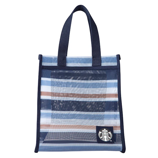 Starbucks Striped Mesh Tote Bag