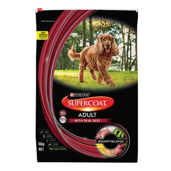 SUPERCOAT Beef Dry Adult Dog Food 18kg