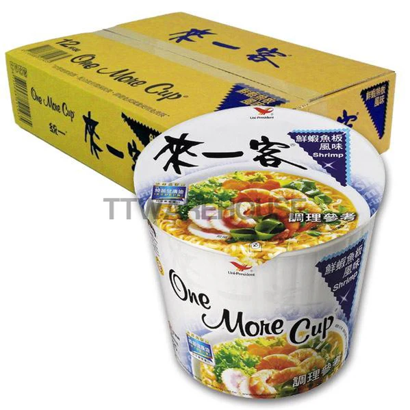 UNI-PRESIDENT Instant Noodles in Cup (12 Cups) Select Flavor 來一客 鮮蝦魚板風味麵 (6碗) + 來一客 杯麵 川辣牛肉風味 (6碗) - Image 8